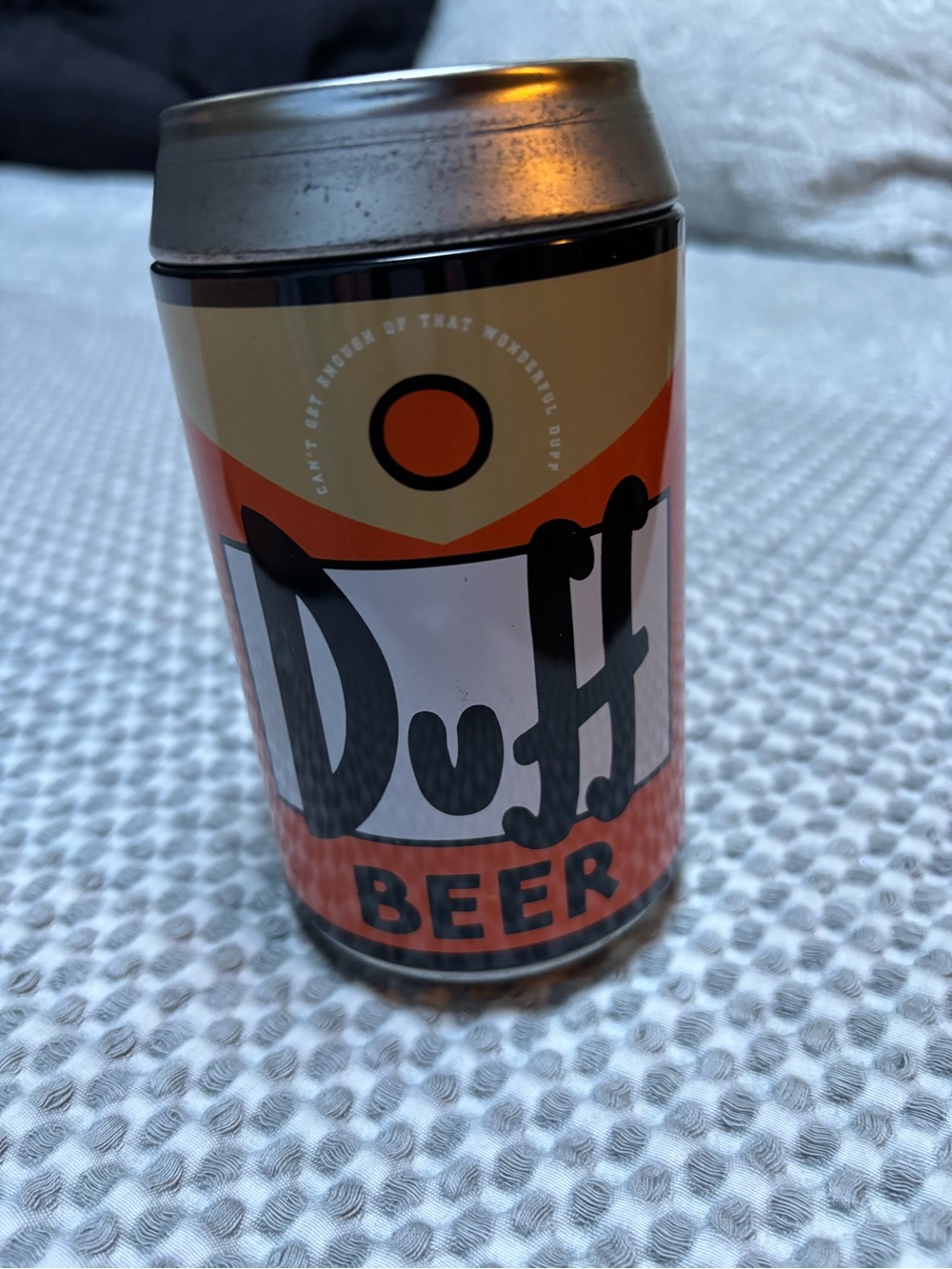2002 Duff Beer Can - Orange & Cream Collectible - Cards